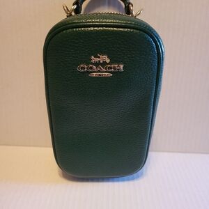 Coach Forest Green Leather Mini Bag